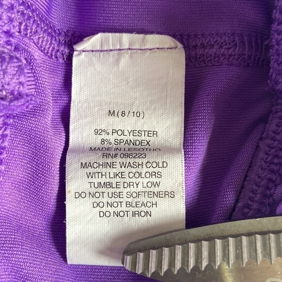 🦄 BCG Purple Racer Back Sports Bra Girls Medium - Picture 5 of 9